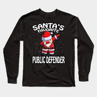 Santas Favorite Public Defender Christmas Long Sleeve T-Shirt